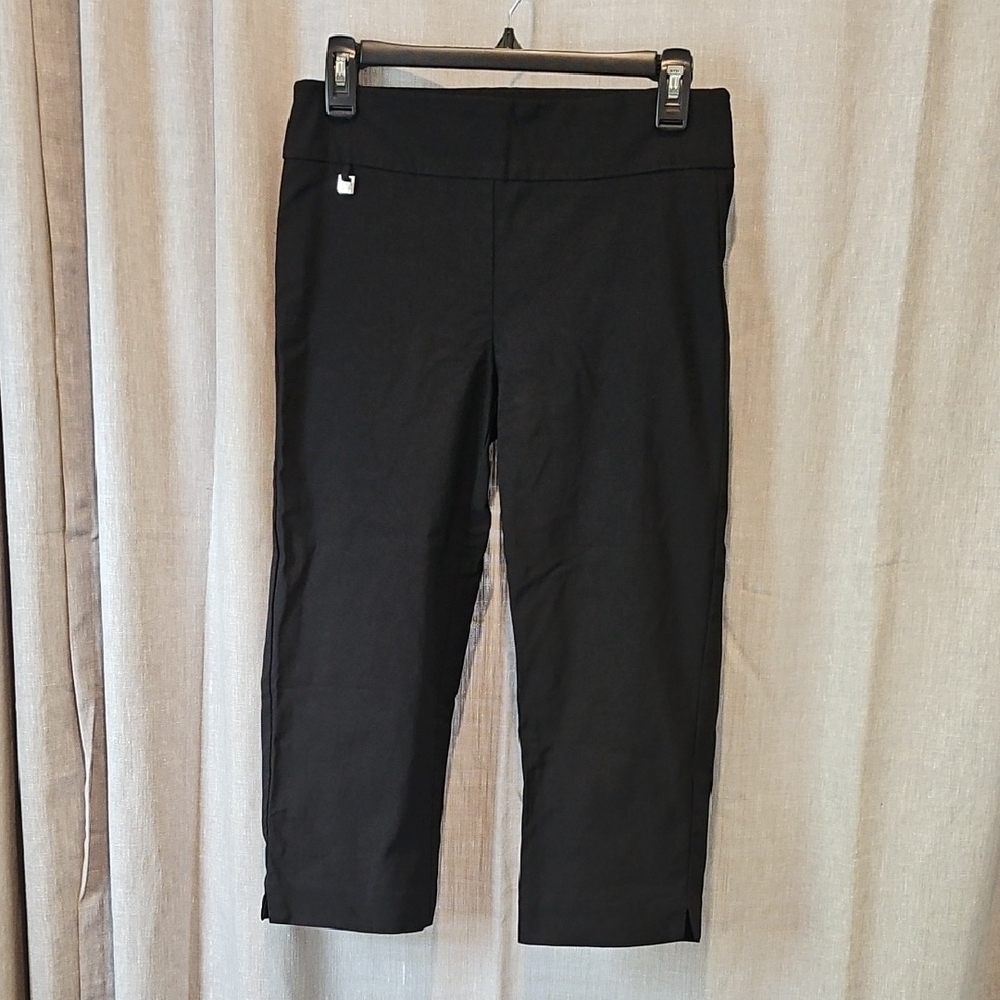 Rekucci Ease In Comfort Black Stretch Capris
